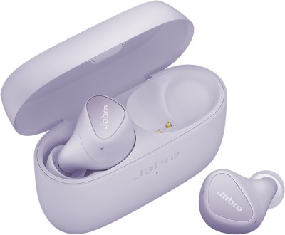 Jabra Jabra Elite 4 Bluetooth Headsets with ANC, Multipoint, 4-mic call technology Bluetooth Headset(Lilac, In the Ear)