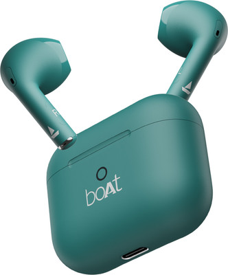 boAt Airdopes Alpha with 35 HRS Playback, 13mm Drivers, Dual Mics ENx & Beast Mode Bluetooth(Dark Cyan, In the Ear)