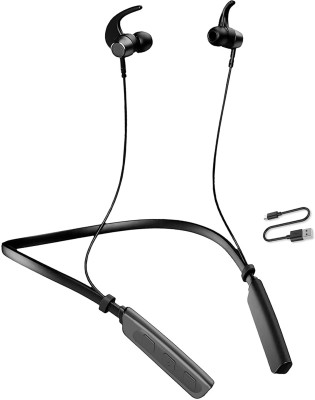 ZTNY Hot Selling Wireless Bluetooth Neckband with Microphone Deep Bass Hi-Fi Sound Bluetooth Headset(Black, In the Ear)