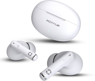 HOPPUP AirDoze S40 Earbuds with 13MM Drivers, 40H Playtime, Rage Mode,ENC & Type-C Bluetooth(White, True Wireless)