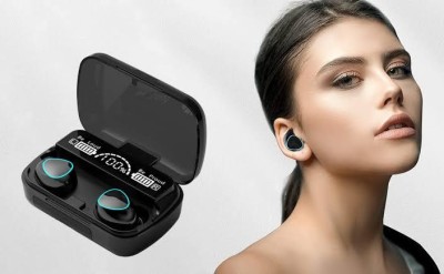 crezz M10 TWS Bluetooth V5.1 in-Ear Wireless Earbuds Waterproof , Noise-Cancellation Bluetooth Headset(Black, True Wireless)
