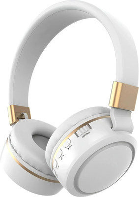 Unix Cool Look Music Lover Studio Podcast-Gaming-Online Classes-Overhead NON Problem Bluetooth(White, On the Ear)