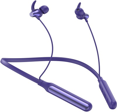 XVEP In Ear Bluetooth Neckband, Deep Bass, Built-in Mic, Upto 36Hrs Playtime Bluetooth Gaming(Purple, In the Ear)