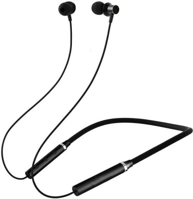 HUTUVI Neckband blacktooth headphone wireless pack of 1 Bluetooth Headset(Black, In the Ear)
