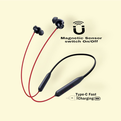 GDS 58 Hours Playtime Bluetooth Wireless Neckband Headphones Earphone_8G Bluetooth & Wired(Red, In the Ear)