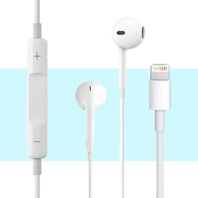 MARS Headphones Wired with Lightning Connector Compatible Wired(White, In the Ear)