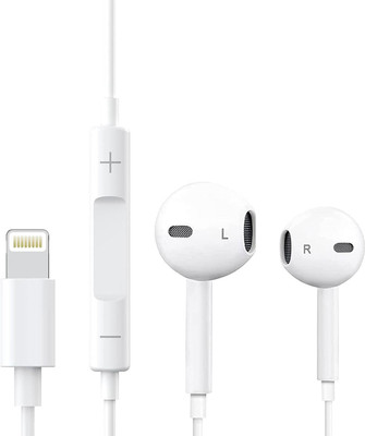 MARS Lightning Earphone With Mic & Vo Bluetooth & Wired(White, In the Ear)