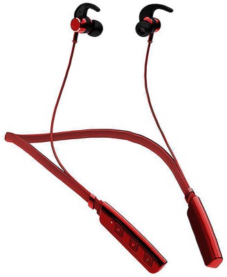 IZWI Bluetooth Wireless Headphones with Microphone HiFi Sports Running Earbuds Bluetooth Headset(Red, In the Ear)