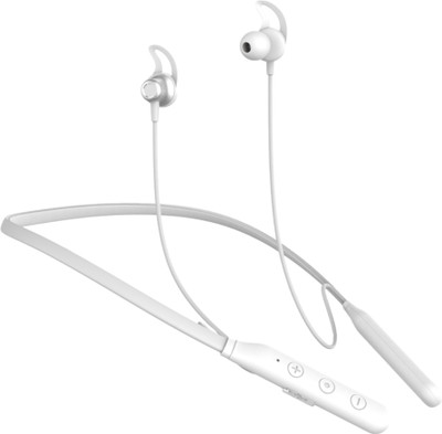 TecSox Tecband Pulse 300 Wireless Neckband|40H Playback| IPX 4 | Boom Bass [White] Bluetooth(White, In the Ear)