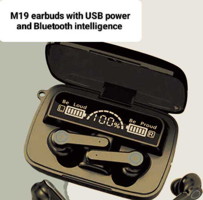 Mid Light M19 Wireless Earbuds Bluetooth headset ADVANCE ASAP Charge with Power Bank D447 Bluetooth(Black, True Wireless)