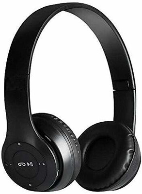 XITARA stylish foldable Bluetooth headset Bluetooth & Wired(Black, On the Ear)