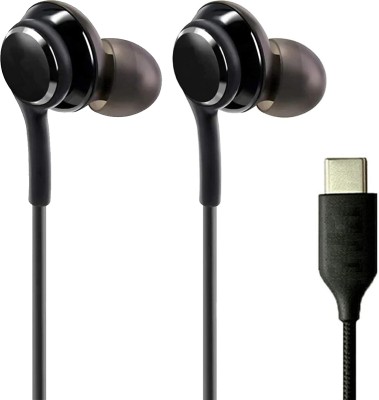 snowbudy NewYear Special AKG Type C Wired Earphone Wired Headset (Black, In the Ear) Wired Headset(Black, In the Ear)