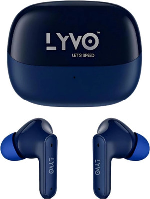 LYVO TWS Bluetooth Wireless Earbuds with Mic Wired(Navy Blue, In the Ear)