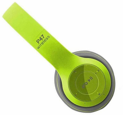 Glatoxi New P47 Super Sound Bt Headsets With Tf Card Support Bluetooth(Green, On the Ear)