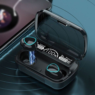 SKYPHR S10 Wireless Earbuds TWS 5.1 Dual LED Digital Display Ear Earphones M10-47 Bluetooth(Black, In the Ear)