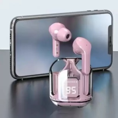 Hexa Ultrapods TWS Wireless Bluetooth in Ear Earbuds Transparent Design Bluetooth(Pink, True Wireless)