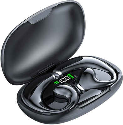 HY JR02 Open Ear Earbuds Bluetooth(Black, In the Ear)