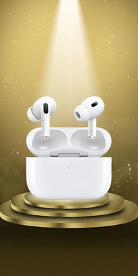 RAJIBNEW AirPox pro (3nd gen) with Charging Case Bluetooth Headset with Mic Bluetooth(White, True Wireless)
