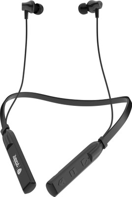 Aroma NB119 Genius Upto 60 Hours Playtime* Dual Pairing Fast Charging Neckband Bluetooth(Graphite Black, In the Ear)