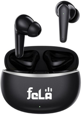 feLA Aura True Wireless Earbuds with Type-C Charging, Bluetooth V5.3, IPX6 Rating Bluetooth Gaming(Black, In the Ear)