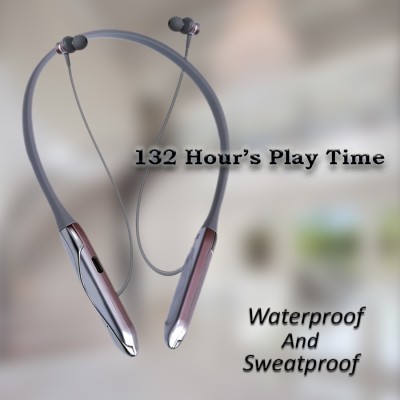 Valorbirdy Greyc II Rang 132 Hr Play Time Deep Bass Neckband Bluetooth Headset Bluetooth Headset(Withe, In the Ear)