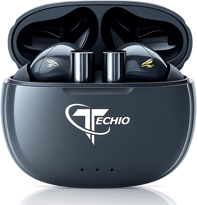 Techio Airdrops pro 3Black wireless bluetooth earbuds (Truely wireless) Bluetooth(Black, In the Ear)