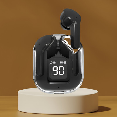 GUGGU Max UltraPods (Wireless Earbuds) Transparent Charging Case, Digital Display H276 Bluetooth(Multicolor, True Wireless)