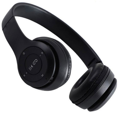 BAGATELLE Upto 24Hr Battery Backup X-Bass Bluetooth Headphone with calling mic Bluetooth & Wired(Black, On the Ear)