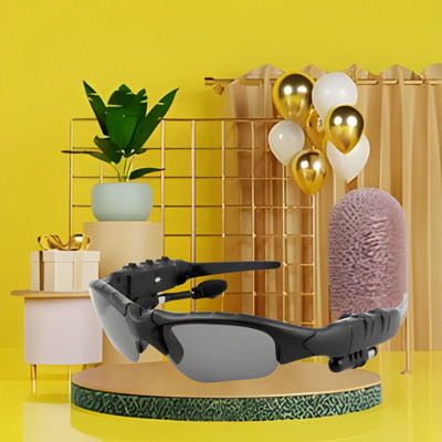GUGGU Sunglass with Bluetooth Earbuds, Music and bluetooth headset and mic WQ34 Bluetooth(Black, In the Ear)