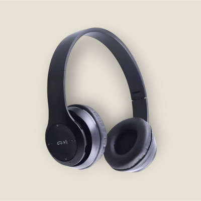 AIZINA Low-Latency Wireless Gaming Headset with Powerful Resonant Bass_1I Bluetooth & Wired(Black, On the Ear)