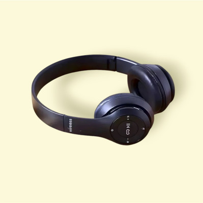 AIZINA Foldable Bluetooth E-Sports Headphones with Built-in Microphone_IT Bluetooth & Wired(Black, On the Ear)