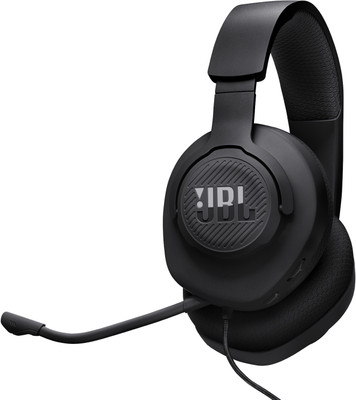 JBL Quantum 100M2 Gaming Wired Headphone with Detachable Mic, 3.5mm Jack Cable Wired(Black, On the Ear)