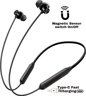GREE MATT Neckband with Fast Charge,40Hrs Battery Life,High Bass,Bluetooth Headphone N6 Bluetooth Gaming(Black, In the Ear)