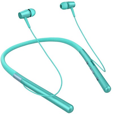 IZWI AUDIO TITAN DOLBY EFFECT BASS SOUND IPX5 WITH MASSIVE 48 HOURS MUSIC PLAYBACK Bluetooth Headset(LITE GREEN, In the Ear)
