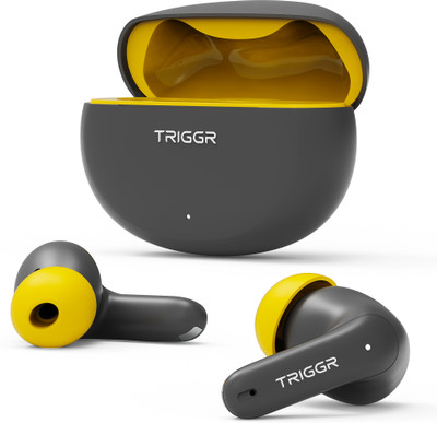 TRIGGR Ultrabuds N3 with Crisp Calling, 50H Playtime, 13mm Drivers, BassXpand Bluetooth(Canary Smoke, In the Ear)