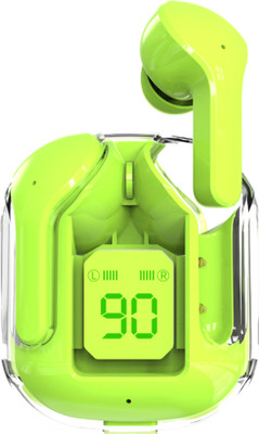 Zusix UltraPods with 40 Hours Music Time, Deep Bass, Wireless TWS Earbuds Bluetooth(Green, True Wireless)
