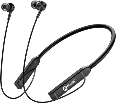 reason D530 30 Hours Playtime Wireless Neckband Earphone Bluetooth Headset Bluetooth(Black, True Wireless)
