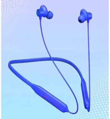 Nslix Wireless Bluetooth Neckband with Sweat & Splash Resistance Bluetooth(Blue, On the Ear)