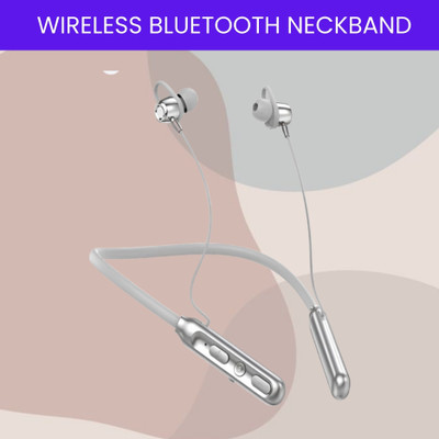 FRONY Bt Hitz (Wireless Neckband) Hd Sound Quality & Magnetic On/Offwith VibrationM449 Bluetooth(White, True Wireless)