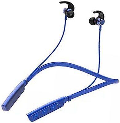 IZWI Bluetooth Neckband Earphone with Mic, Stereo Sound for Sports, Gym & Travelling Bluetooth Headset(BLUE 35HOUR BATTERY BACKUP, In the Ear)
