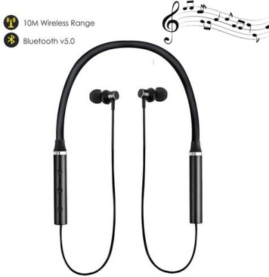 TANBAN Neckband blacktooth headphone wireless pack of 1 black Bluetooth Headset(Black, In the Ear)