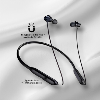 GDS Pro Neckband With Upto 48 Hours Playback & Fast Charging Earphone_TP Bluetooth & Wired(Black, In the Ear)