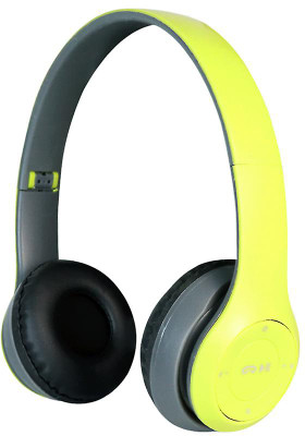 RECTITUDE Multifunctional Wireless Bluetooth Headset P47 Audio Headphone Gaming Wireless Bluetooth & Wired(Green, On the Ear)