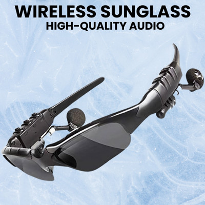 GUGGU Sunglass with (Bluetooth Earbuds) Music and bluetooth headset and micY139 Bluetooth(Black, On the Ear)