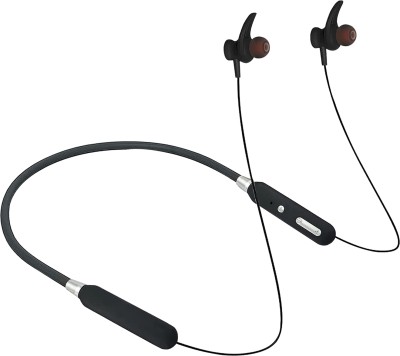 MOBIZAC BT Wireless Neckband Stereo Sound Bluetooth Earphones 10 Hours Music Playtime Bluetooth(Black, In the Ear)