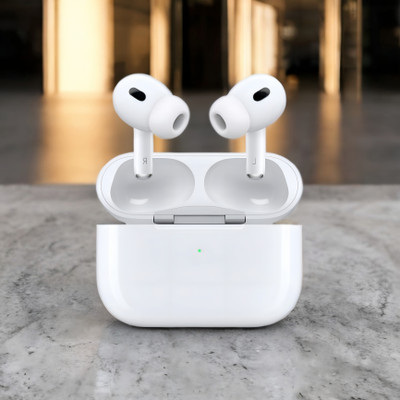 navdevi enterprise ANC Earbuds Pro with Mic Deep Bass Premium Audio | Wireless Calling Headphones Bluetooth(White, In the Ear)