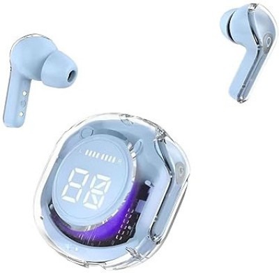 Vntex Ultrapods Pro 2 Earbuds,(BLUE)Transparent Design, 30hr Playtime, Bluetooth 5.3v Bluetooth Headset(Blue, True Wireless, In the Ear)