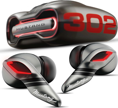 GOBOULT Mustang Torq with 50 Hrs Battery, App Support, 4 Mic ENC, Breathable LEDs, 5.4v Bluetooth(Silver, True Wireless)