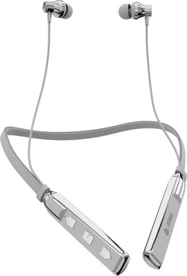Aroma NB119 Titanium Upto 48Hr Playtime*, Fast Charging, Dual Pairing Neckband Bluetooth(Silver, In the Ear)