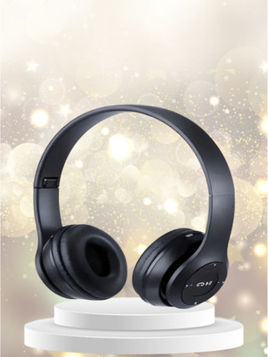 TWS Comfortable Wireless Headphones with Mic for All-Day Listening._7S Bluetooth & Wired(Black, On the Ear)